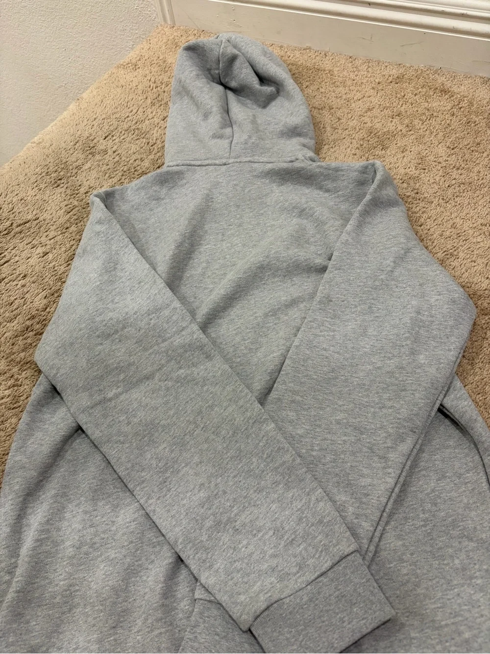 Adidas Grey Pullover Hoodie with White Logo